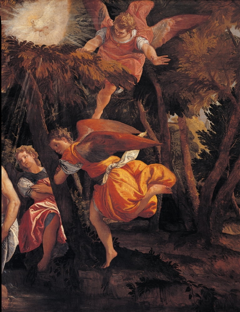 Baptism And Temptation Of Christ Canvas Art - (24 x 36)