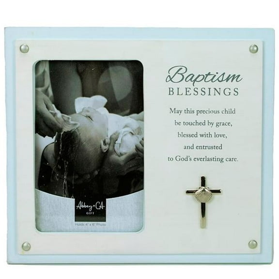 Baptism Blessings Frame, Blue