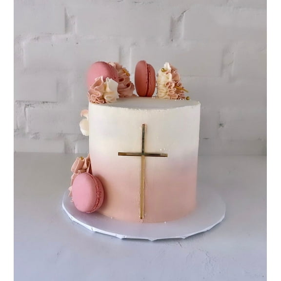 Baptism Cake Topper | Cross Cake Topper | Baptism Cake Decor | Christening Cake Decor | White Cross | Custom Color Cross Topper