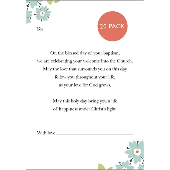 Baptism Card 2024: Pack of 20 (Other)