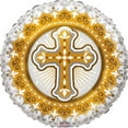 thumbnail image 1 of Baptism  Communion Silver Gold Cross Balloon 18"( Each ), 1 of 2