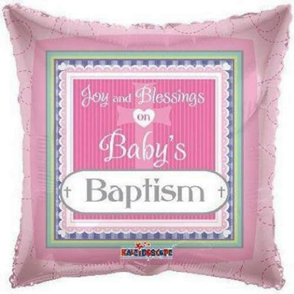 Baptism Foil Balloon for Girl Baby 18" ( Each )