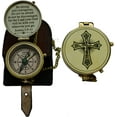 thumbnail image 1 of Baptism Gift Personalized Keepsake Compass Engraved Cross and Be Strong and Courageous, Confirmation Gift Ideas, | Heavenly Gift of Faith. Missionary, Birthday, 1 of 6