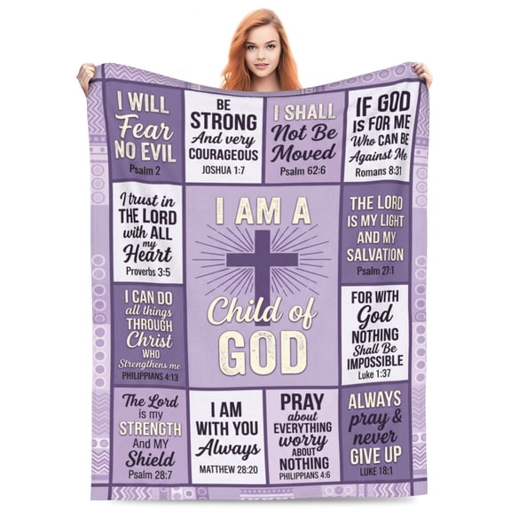 Baptism Gifts , Christian Gifts , Religious Gift for Men, Catholic Gift for Priest, Faith Based Presents for Christian, Baptismal Presents, Bible Verse Blanket 50x40