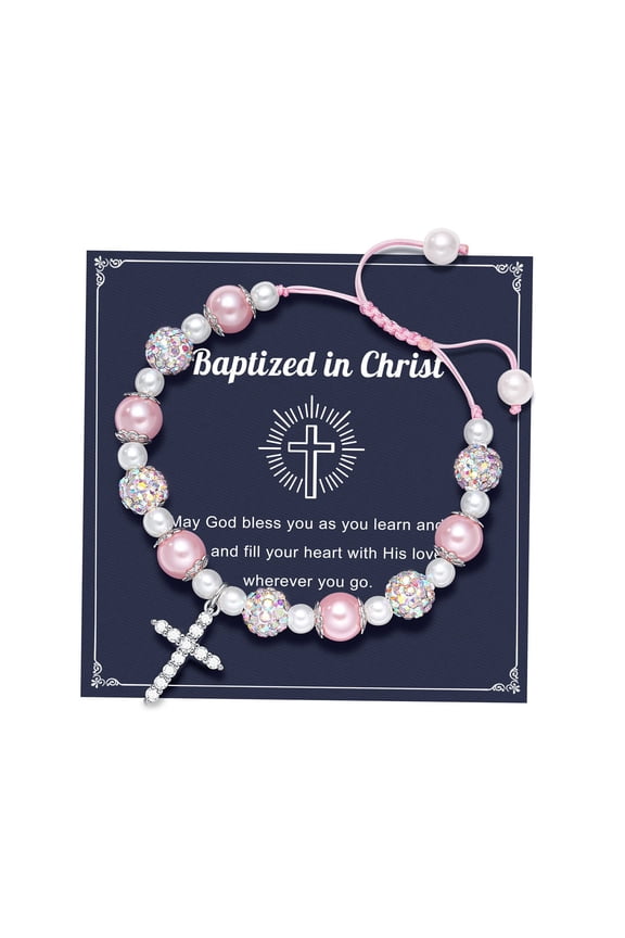 Baptism Gifts,First Communion Gifts, Baptism, Easter Gifts for Teen Girls, Faith Christian Religious Bracelet for Girls