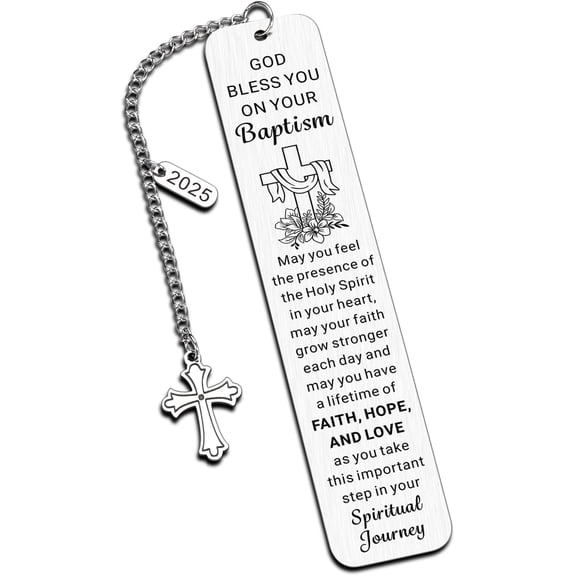Baptism Gifts for Girl Boys - 2025 Bible Bookmarks Easter Basket Stuffers Christening Baptism Gifts for Women Men Catholic Christian First Communion Gifts for Girls Teen Confirmation Baby Dedication