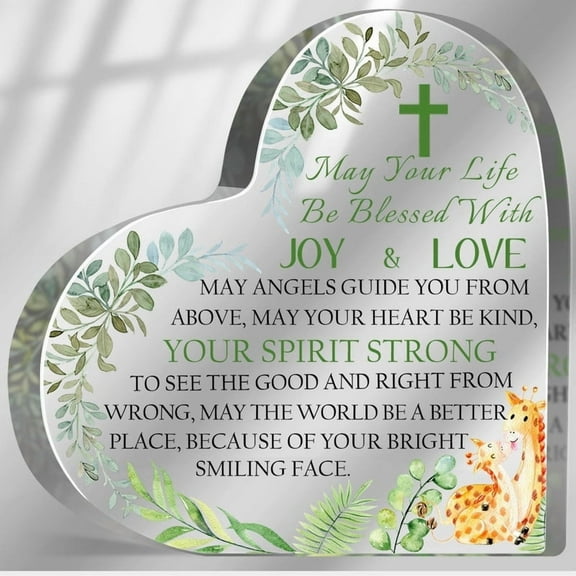 Baptism Gifts For Girls Boys Christian Gifts For Newborn Inspirational Bible Verse Decor For Home Office Religious Christening Confirmation Nursery Decor Sign 4X4 In
