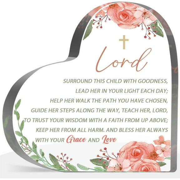 Baptism Gifts for Girls Boys, Godchild Gifts for Goddaughter Godson, First Holy Communion Sign, Inspirational Religious Gifts, Christening Catholic Christian Baptism Keepsake Decor