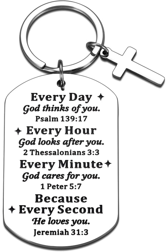 Baptism Gifts for First Communion Gifts for Spiritual Gift for Women Men Easter Basket Stuffers for Religious Keychain Christian Gift for Teen