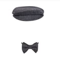 thumbnail image 1 of Baptism Hat for Baby Boy Flat Newsboy Driver Cap and Bow tie Set Gatsby Cap Pageboy Golf hat 0-1 Years, 1 of 3