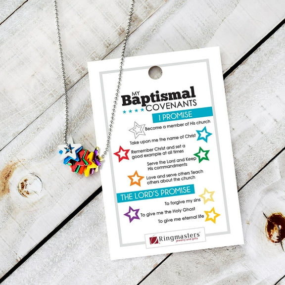 Baptism Multicolor Stars on Ball Chain by Ringmasters