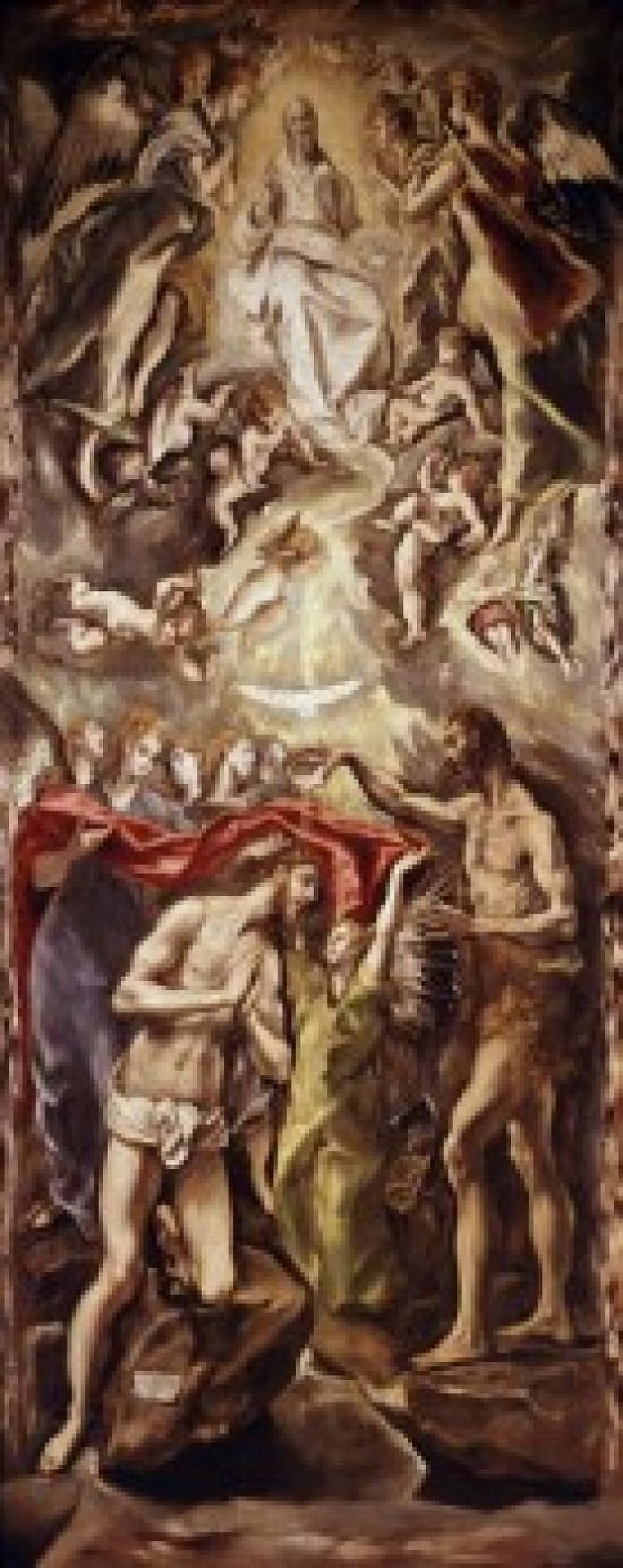 Baptism Of Christ 1597-1600 El Greco (1541-1614 Greek) Oil On Canvas Museo del Prado Madrid Spain Canvas Art - El Greco (18 x 24)
