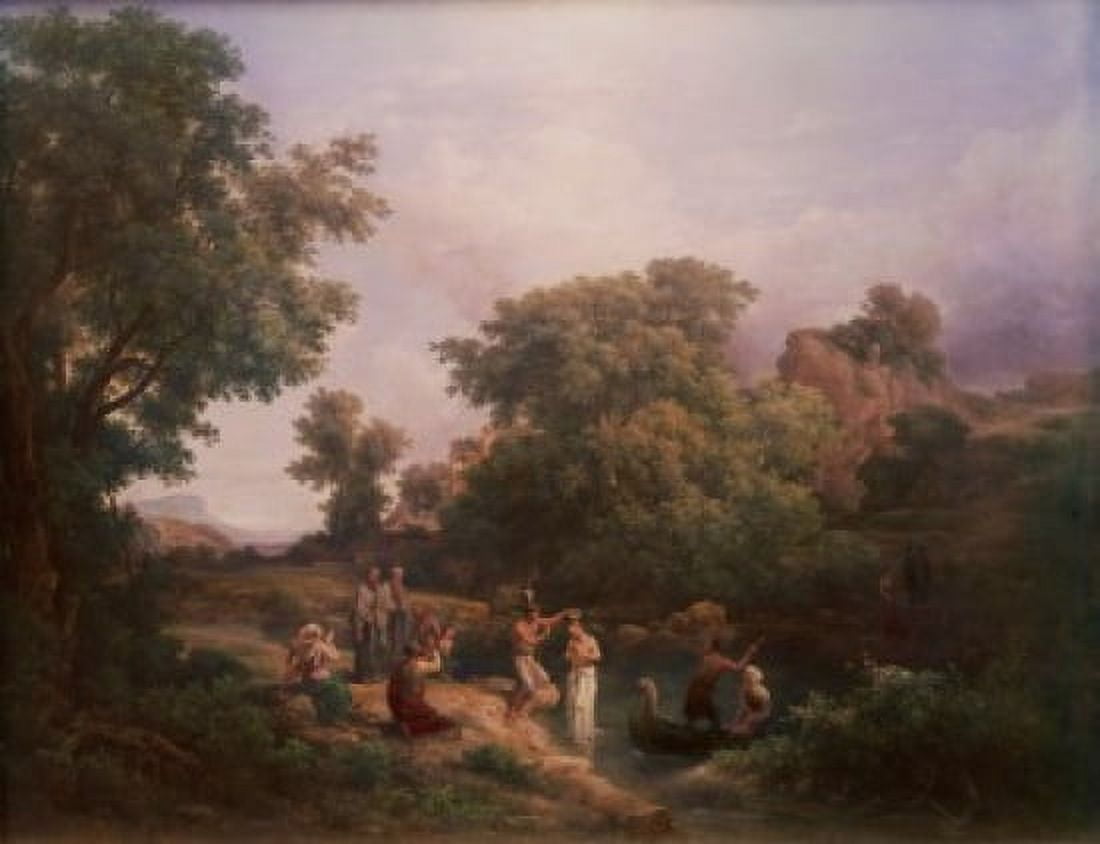 Baptism Of Christ Carlos Marko (1805-1871 Hungarian) Canvas Art - Carlos Marko (18 x 24)