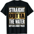thumbnail image 1 of Baptism shirt Adults Kids Funny Outta Water Tee Gifts Idea T-Shirt, 1 of 3