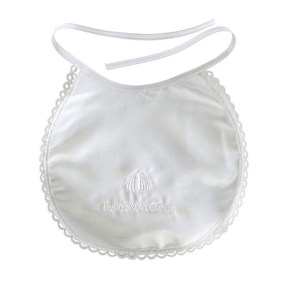 Satin Baptismal Bib - 12/pk
