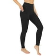 thumbnail image 1 of Baqcunre 2 Pairs Winter High Waisted Thermal Warm Workout Yoga Pants with Pockets Womens Leggings Fleece Lined Leggings Thermal Leggings for Women Warm Leggings for Women Winter（Blue,XL), 1 of 9