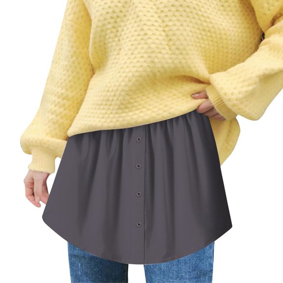 Baqcunre 2022 Fashion Women Versatile Shirt Sweater Skirt Overlay Bottom Half And Plaid Womens Skirts Women'S Skirts Shirt Extender Mini Skirt Women Clothing Skirts For Women,Color GY2,Size S