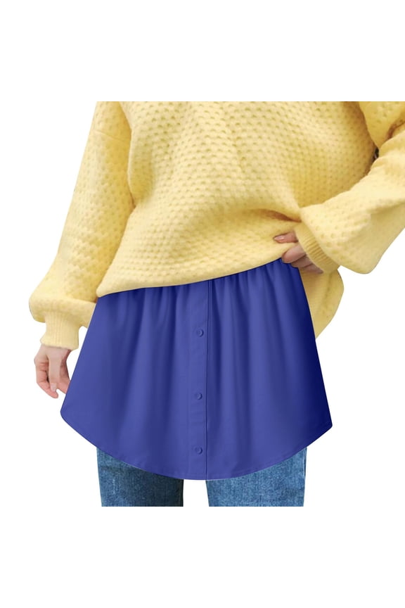 2022 Fashion Women Versatile Shirt Sweater Skirt Overlay Bottom Half And Plaid Womens Skirts Women'S Skirts Shirt Extender Mini Skirt Women Clothing Skirts For Women,Color Blue,Size L