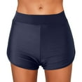 thumbnail image 1 of Baqcunre Beach Shorts Swim High Swim Running Bottoms Shorts Swimwear Briefs Waist Tankinis Set Bathing Suit For Women Swim Shorts Women Swimsuit For Women 2023 Shorts For Women,Dark blue,XL, 1 of 3
