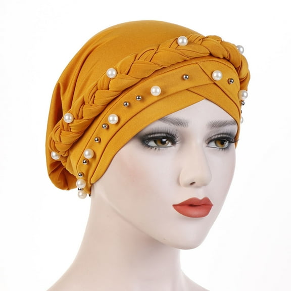 Baqcunre Beanies Hats Men, Women's Soft Monochrome Single Braid Hat Pin Muslim Baotou Hat, Beanie for Women, Baby Beanie