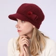 thumbnail image 1 of Baqcunre Beret Hats for Women, Winter Warm Knitted Plain Dyed Colorful Hat Letter Charm Custom Knit Hat for Women, French Beret Hats for Women, Black Beret, 1 of 9