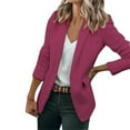 thumbnail image 1 of Baqcunre Blazers For Women Women'S Casual Solid Color Loose Long Sleeve Fashion Cardigan Coat Business Casual Clothes For Women Womens Fall Fashion 2023 Hot Pink L, 1 of 8