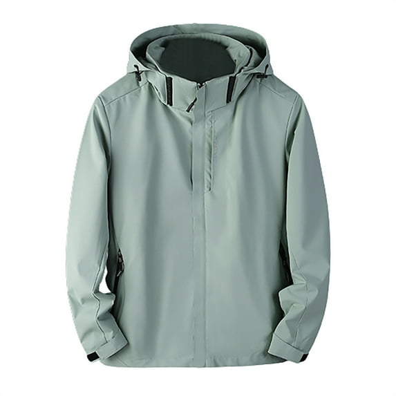 Baqcunre Blazers For Women Women'S Fall And Winter Zipper Single Layer Hooded Hardshell Rainproof Breathable Outdoor Travel Wearing Jacket Womens Tops Jackets For Women Green XL