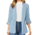 thumbnail image 1 of Baqcunre Blazers For Women Women'S Solid Colour Lapel Pocket Suit Jacket Business Casual Clothes For Women Fall Clothes For Women 2023 Sky Blue M, 1 of 8