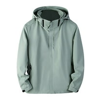 Baqcunre Lightweight Casual Jacket for Women, Womens Fall / Winter Zipper Single Layer Hooded Rash Guard Rainproof Breathable for Outdoor Travel Casual Jacket 1Pc Jacket Green L