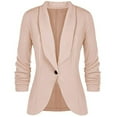thumbnail image 1 of Baqcunre Blazers For Women Women'S Long Sleeved Formal Lapel Jacket Sport Jacket Studio Women'S Business Casual Clothes For Women Fall Clothes For Women 2023 Beige XL, 1 of 4