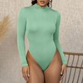 thumbnail image 1 of Baqcunre Bodysuits for Women Women's Autumn And Winter Bottoms Long Sleeved Zipper Bodysuit Shapewear Bodysuit Bodysuits for Women Tummy Control, 1 of 5