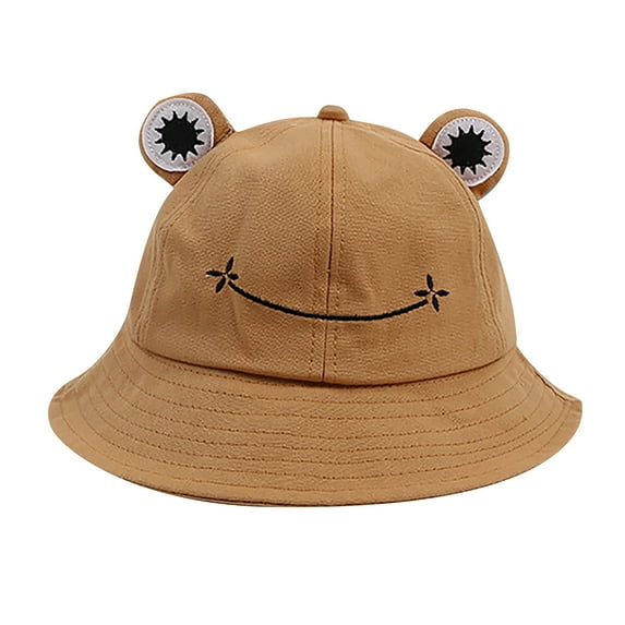 Baqcunre Bucket Hat Sun Beach Fishing Cap Children Winter Cute Animal Hiking Beach Fishing Cap Hats Photography Bucket Hat Hat For Men Women Khaki