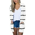 thumbnail image 1 of Baqcunre Cardigan For Women Women'S Printed Fashion Casual Pocket Long Sleeved Cardigan Womens Fall Fashion 2023 Sweaters For Women White XXL, 1 of 6