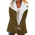 thumbnail image 1 of Baqcunre Cardigan Sweaters For Women Lightweight Women Fashionable Solid Pocket Cardigan Button Top Sweater Knit Hooded Coat Blouse Plush Fleece Jacket Womens Fall Fashion 2023 Brown 4XL, 1 of 4