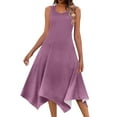thumbnail image 1 of Baqcunre Casual Dresses for Women Women's Casual Spring Summer Sleeveless Vest Hem Vest Pocket Beach Dress Dresses for Women 2024 Summer Dresses for Women 2024 Womens Dresses Purple 2XL, 1 of 5