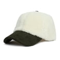 thumbnail image 1 of Baqcunre Baseball Cap, Faux Lamb Wool Baseball Cap for Men Women Teddy Fleece Sports Hats Warm Winter Outdoor Travel Gift, Womens Baseball Caps, Sun Hats for Women, 1 of 4