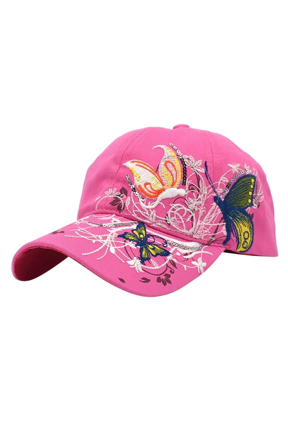 Baseball Cap, Women's Hat Butterfly Embroidery Baseball Cap Duck Cap Fashion Trend Sun Visor, Womens Baseball Caps, Sun Hats for Women