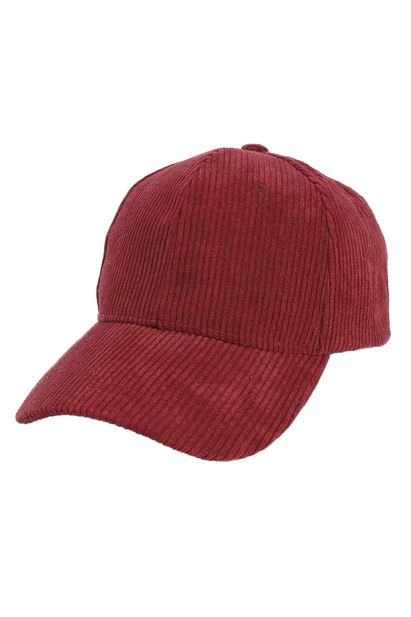 Baseball Caps for Women,Men's And Women's Solid Color Adjustable Corduroy Baseball Cap Wine