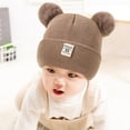 thumbnail image 1 of Baqcunre Clearance! Beanies Hats Men, Kids Winter Pompom Hat Knitted Ski Hat Double Pom Cap for Girls Boys, Beanie for Women, Baby Beanie, 1 of 8
