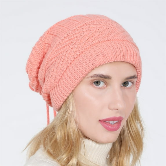 Baqcunre Clearance! Beanies Hats Men, Men And Women Winter Baotou Caps Plush Knitted Pullover Caps Neckwear Purpose Knitted Wool Wind Proof Ear Caps, Beanie for Women, Baby Beanie