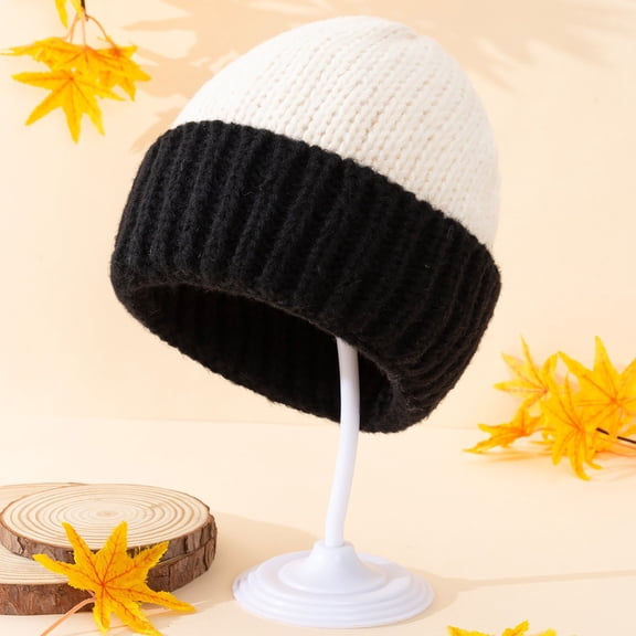 Baqcunre Clearance! Beanies Hats Men, Winter Knitted Thickened Woolen Hat for Women Versatile Large Head Circumference Face Showing Small Knitted Hat Ear And Warmth, Beanie for Women, Baby Beanie