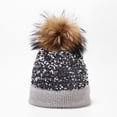 thumbnail image 1 of Baqcunre Beanies Hats Men, Women Outdoor Warm Knitted Hat Dyed Raccoon Sequined Hat Ear Hat In Winter, Beanie for Women, Baby Beanie, 1 of 5