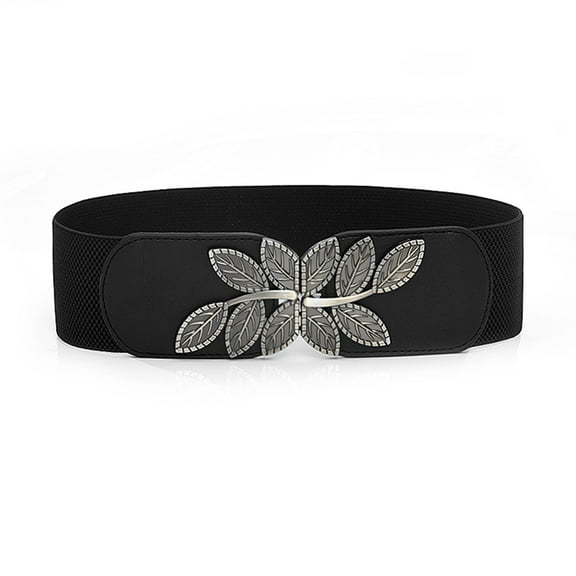 Baqcunre Belts for Women, Stretch Wild Fashion Dress Wide Belt Buckle Waistband Band Elastic Women's Waist Belt, Womens Belt, Western Belts for Woman
