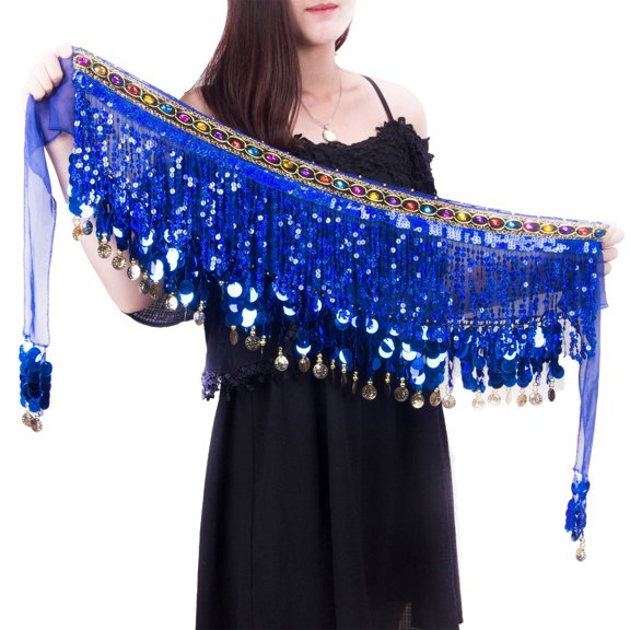 Baqcunre Clearance! Belts for Women, Women's Carnival Sequin Tassel Waist Chain Hip Scarf Performance Belt Waist Cover, Womens Belt, Western Belts for Woman