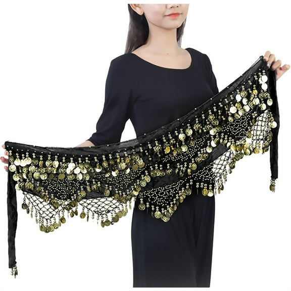Baqcunre Belts for Women, Women's Carnival Sequin Tassel Waist Chain Hip Scarf Performance Belt Waist Cover, Womens Belt, Western Belts for Woman