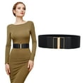 thumbnail image 1 of Baqcunre Belts for Women, Women's Fashion Vintage Wide Waist Belt Elastic Stretch Belts with Interlock Buckle, Womens Belt, Western Belts for Woman, 1 of 9