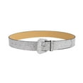 thumbnail image 1 of Baqcunre Belts for Women, Women's Plaid Shiny Bag Buckle Wide Belt Retro Pu Decoration Needle Buckle Belt, Womens Belt, Western Belts for Woman, 1 of 2