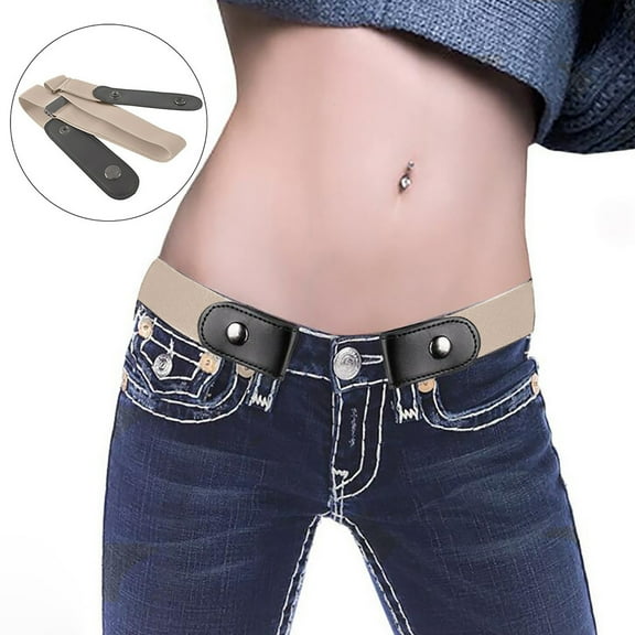 Baqcunre Belts for Women, for Jeans Buckle- Waist Belt Elastic Belts No Bulge Belt, Womens Belt, Western Belts for Woman