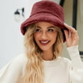 thumbnail image 1 of Baqcunre Clearance! Bucket Hats for Men, Fuzzy Bucket Hat for Women Faux Superficial Knowledge Bucket Hat Warm Soft Winter Fisherman Cap Furry Sun Hat, Bucket Hats for Woman, Sun Hats for Women, 1 of 9