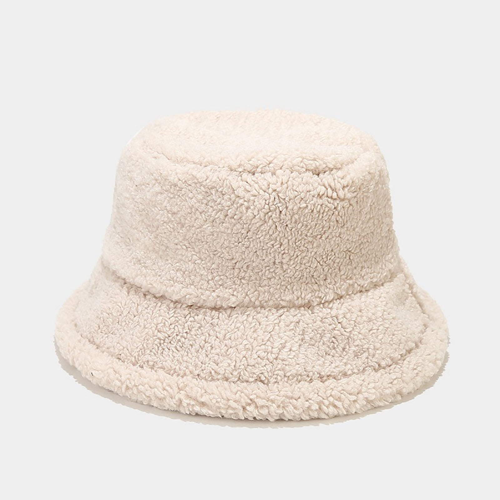 Bucket Hat Faux Leather Bucket Hats PU Leather Solid Top